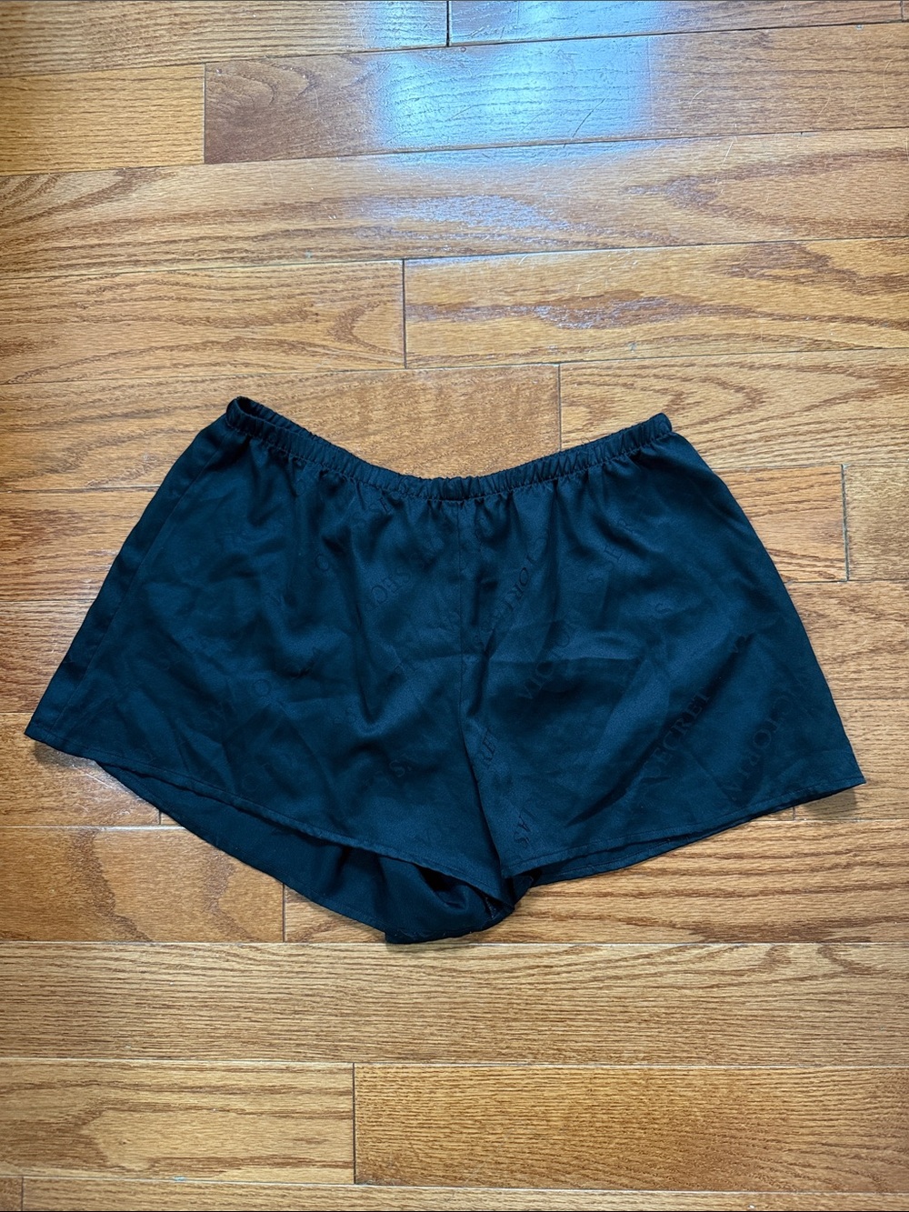 Victoria's Secret Black Elastic Waist Lounge Shorts